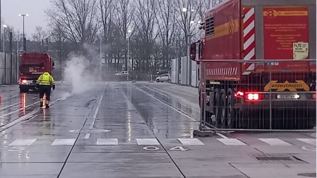 Opruimen brandschade busstalling