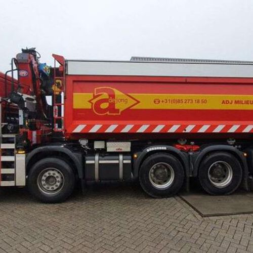 Kraancontainervoertuig ADR 10x4 (KCW) met open of gesloten vloeistofdichte containers